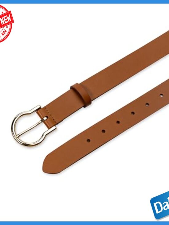 Leather Harness Belt with Adjustable Buckle, Size Medium